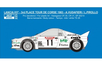 Decal – Lancia 037 - 3rd Tour de Corse 1983 – Vudafieri 1/24